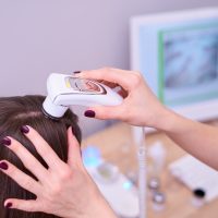 Examination of hair and scalp